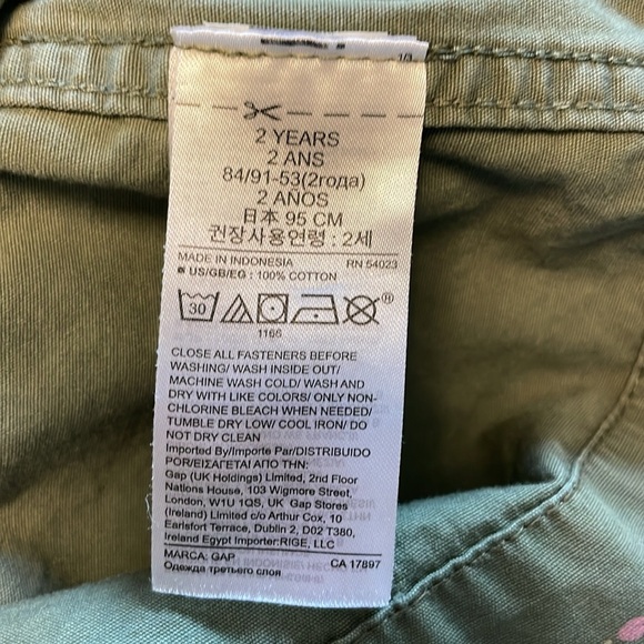 GAP Cute Fall Floral Utility Jacket 2 years - Picture 6 of 6